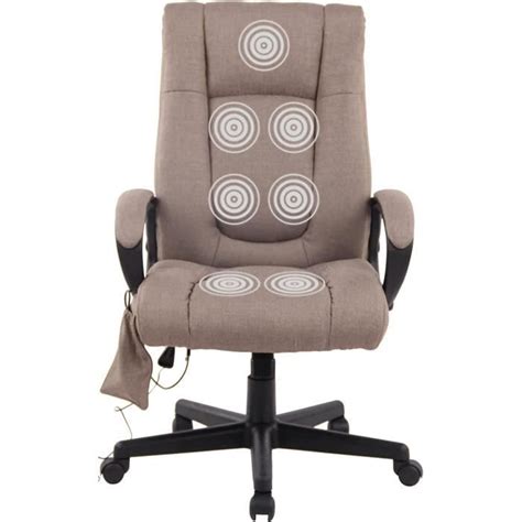 Kewin Fauteuil De Bureau Tissu Avec Fonction De Massage Chaise De