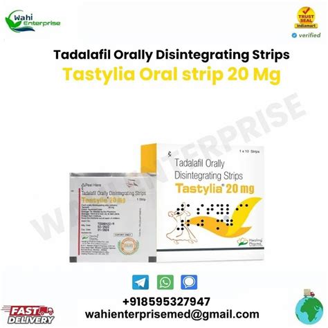 Tastylia Oral Strip 20 Mg At Rs 90 Stripe Tadalafil Tablets In New