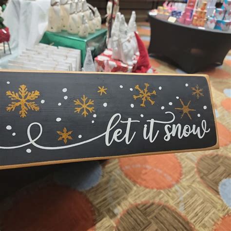 Let It Snow Rectangle Wood Sign Christmas Signs Wood Winter Signs