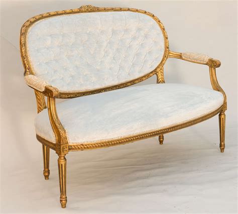 Louis Xvi 19th Century French Giltwood Canape Settee For Sale At 1stdibs