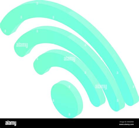 Blue Wifi Symbol Icon Isometric Of Blue Wifi Symbol Vector Icon For