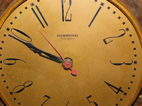 Sold Price Vintage Walnut Hammond Bichronous Mantle Clock Invalid