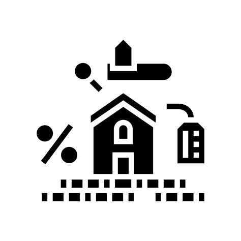 Real Estate Taxes Glyph Icon Vector Illustration 10332005 Vector Art At