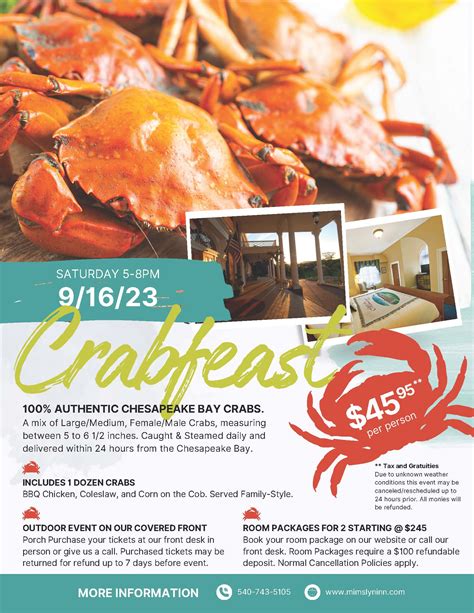 Mimsyln Inn Crabfest Luray Page Chamber Of Commerce