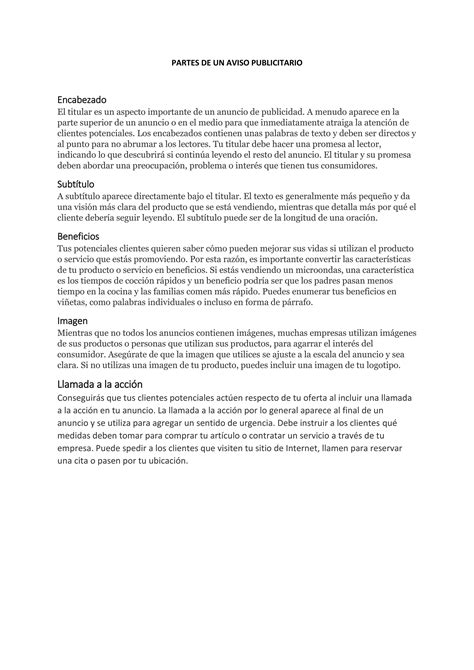 Partes De Un Anuncio Pdf