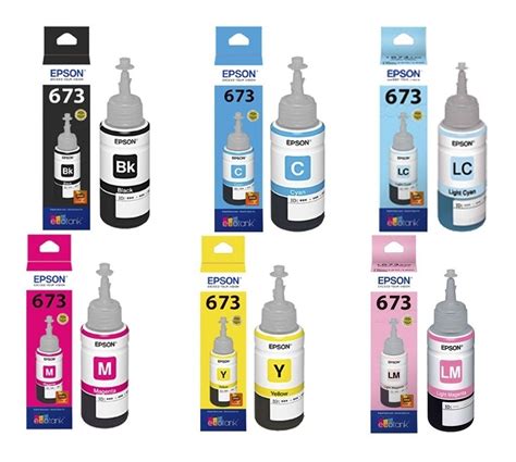 Botella Tinta Epson T673 Original 70 Mlt Todos Los Colores U S 21 00