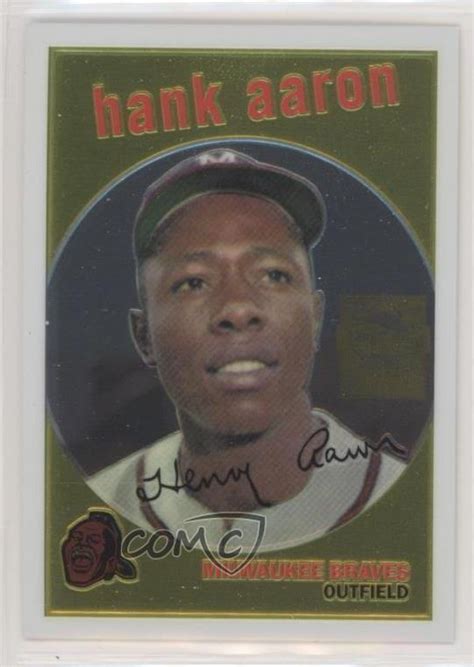 Topps Hank Aaron Chrome Reprints Hank Aaron Topps Hof Ebay