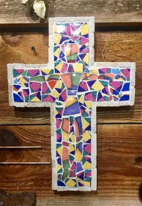 Mosaic Cross by Merilee Tutcik | Mosaic crosses, Angel art, Mosaic