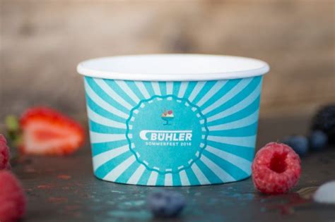 5 Oz Printed Paper Ice Cream Tubs Single Walled Full Colour Wrap