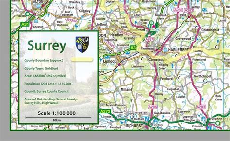 A Map Showing The Location Of Surrey