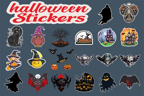 Halloween Stickers Pumpkin Stickers Graphic By Svg Bundle Store