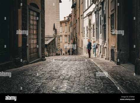 Streets Of Bergamo Italy Stock Photo Alamy