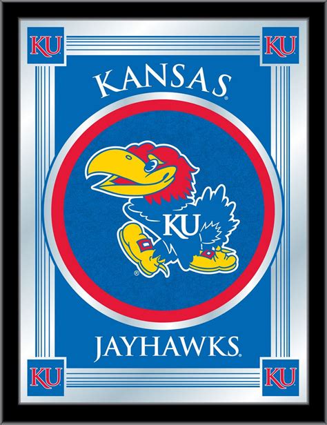 Kansas Jayhawks Logo Wall Mirror