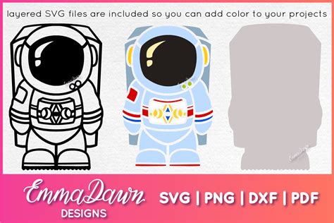 Astronaut Svg Space Cut File By Emma Dawn Designs Thehungryjpeg