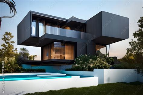 Playful Surreal Architecture. Super Modern Extravagant House. Surreal ...