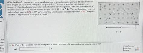 ( 3%) Problem 7: A mass spectrometer is being used to | Chegg.com