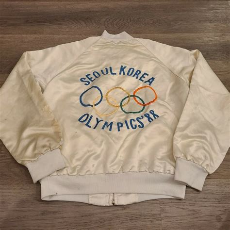 Vintage 1988 Olympics Seoul Korea Jacket Size Medium Gem