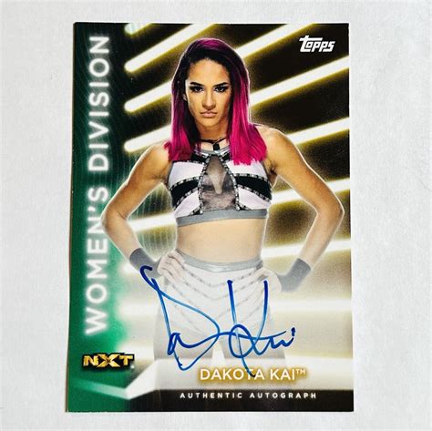 DAKOTA KAI GREEN 50 AUTO 2021 TOPPS WWE WOMENS DIVISION NXT A DK