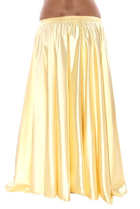 Light Gold Satin Belly Dance Costume Skirt At