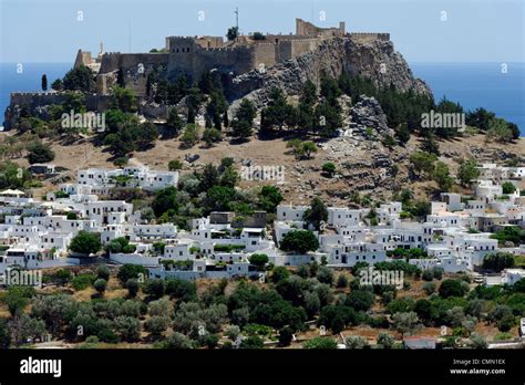 Rhodes Greece Panoramic View Of The Picturesque And Magnetic Town Of