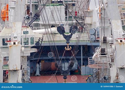 Marine Mooring Equipment On Forecastle Deck Of Ship Stock Photo Image