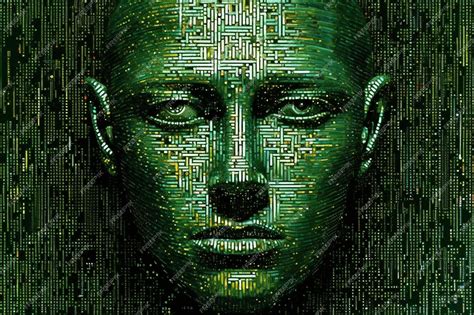 Premium Ai Image Human Shape Made With Digital Binary Codes Concept