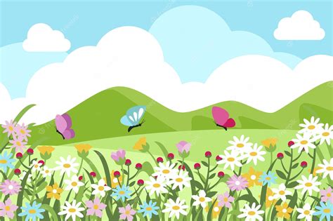 Springtime Cartoon Flower Wallpapers - Wallpaper Cave