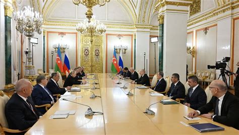 Azerbaijani Presidents Meeting With Russian President Kicks Off In