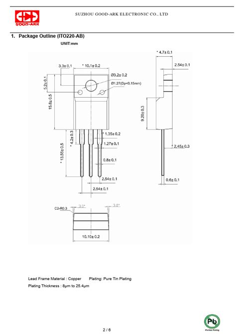 MUR1620FCT Datasheet Pdf GOOD ARK