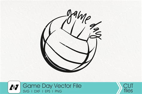 Game Day Svg Game Day Clip Art Volleyball Svg Volleyball Etsy