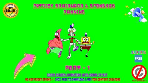 Patrick Squidward And Spongbob Running💨sound Effects 🔊no Copyright Strike ️100 Free To Download 👍