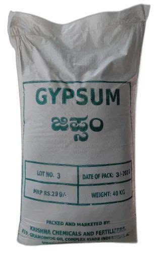 Powder Agricultural Gypsum Fertilizer Hdpe Bag At Rs Bag In