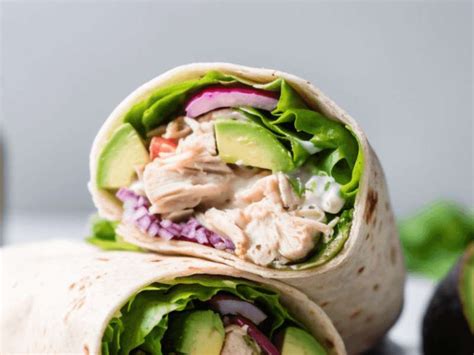 Grilled Chicken Avocado Wrap With Creamy Greek Yogurt Dressing Recipe