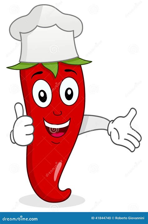 Red Hot Chili Pepper Chef Character Stock Vector Image