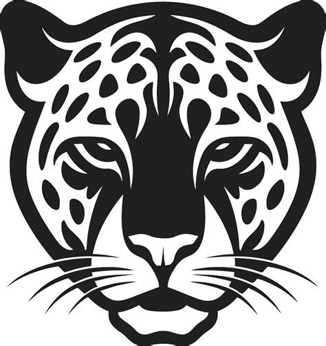 Stalking Excellence Black Leopard Emblem In Vector Fierce Elegance