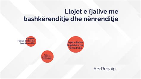 llojet e fjalive me bashkerenditje dhe me nënrenditje by regaip mustafa