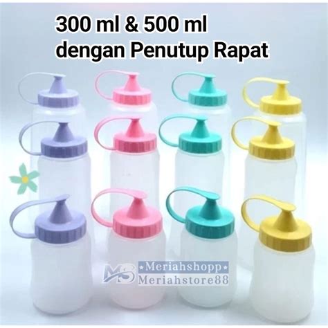 Jual Botol Kecap Saos Sambal 300ml 500ml Dengan Tutupan Penutup