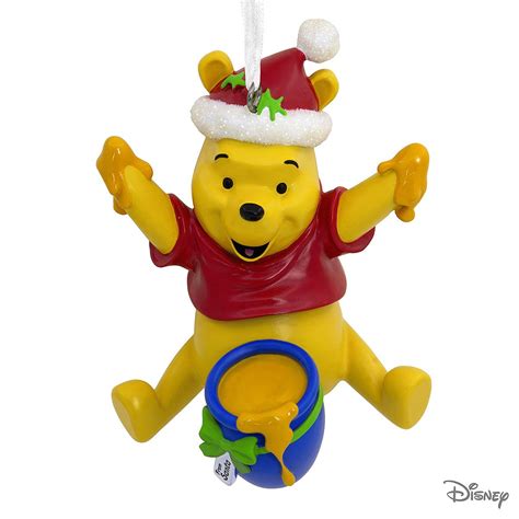 Hallmark Disney Santa Winnie The Pooh With Honey Pot Christmas Ornament