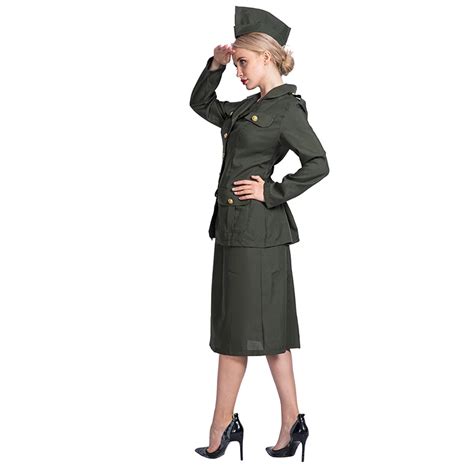 Disfraz De Uniforme De Ejército Para Mujer Traje Sexy De La Segunda