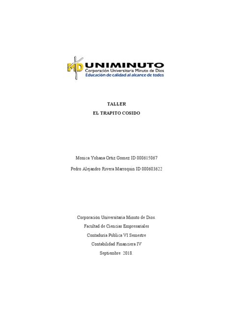 Taller Contabilidad Financiera Iv | PDF | Depreciación | Impuestos 