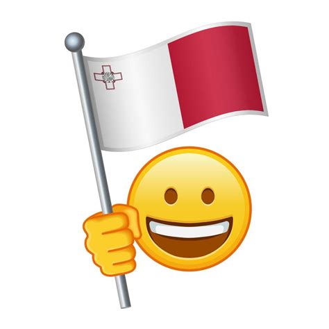 Emoji with Malta flag Large size of yellow emoji smile 42151478 Vector ...