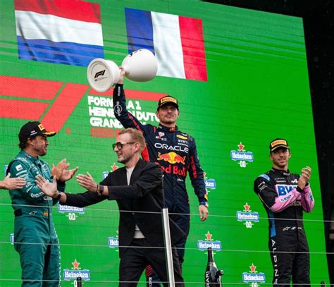 Podium of Max Verstappen, Fernando Alonso and Pierre Gasly | Barcelona ...