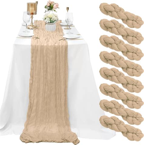 Amazon Pack Beige Cheesecloth Table Runner Ft Gauze Cheese