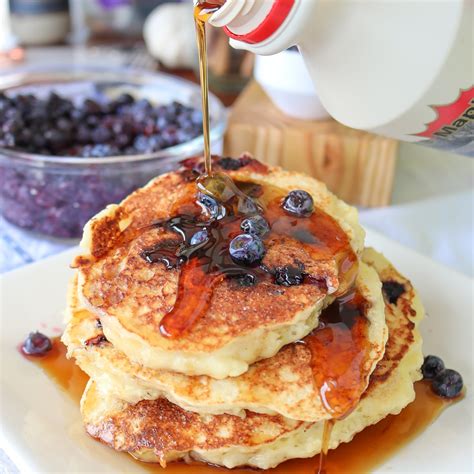 Wild Blueberry And Lemon Ricotta Pancakes Kilted Chef