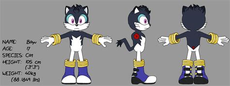 Sonic Oc Bayu The Black Cat Model Sheet By Robotter Art On Deviantart