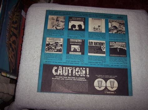 Blue Capitol Records 12 Inch 33 13 Original Inner Sleeve Only No