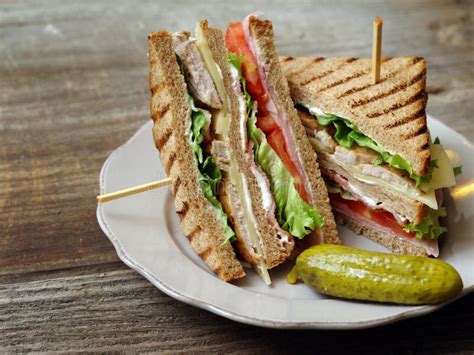 Club Sandwich On A Plate Stock Image Image Of Lunch 30865481