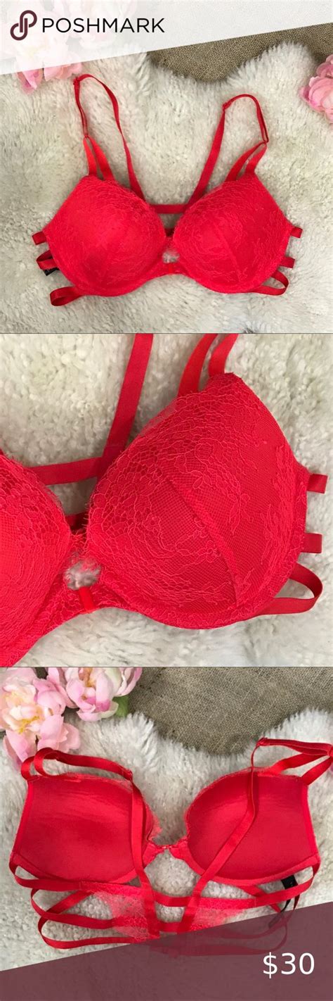 Victorias Secret Caged Push Up Lace Bra 34c Lace Bra Victorias