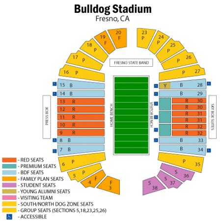 Fresno State Football Stadium Seating Chart: A Visual Reference of ...