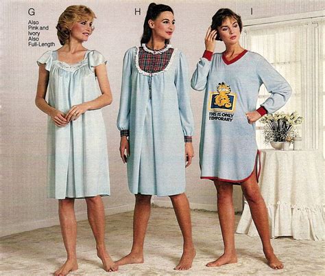 Frilly Nightgowns To Garfield Pajamas 1980s Women S Sleepwear Catalog Pages Flashbak